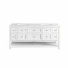 James Martin Vanities Breckenridge 72in Double Vanity, Bright White w/ 3 CM White Zeus Top 330-V72-BW-3WZ